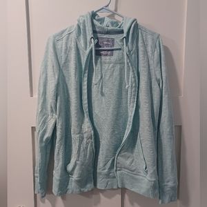 SONOMA Periwinkle Heather Blue Women's Zip-Up Hoodie Jacket, Size Small